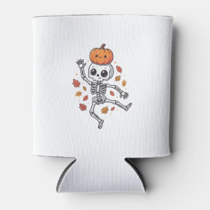 Porta-lata Esqueleto Dançante de Halloween Fofo com Cabeça de