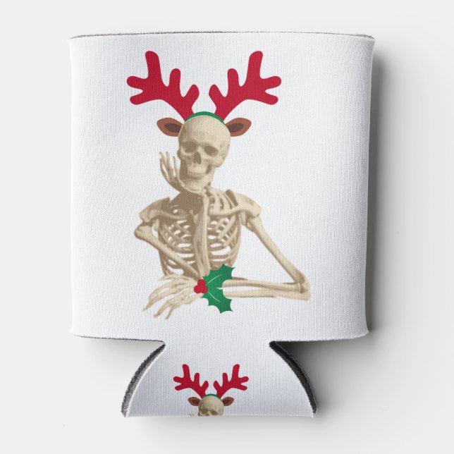 Porta-lata esqueleto de renas de natal (Frente)