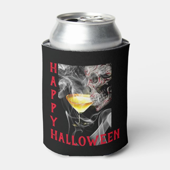 Porta-lata Esqueleto do Bebendo Halloween (Can Front)