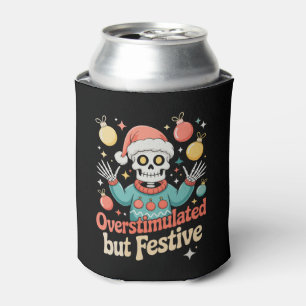 Porta-lata Esqueleto Festivo Mas Estimulado Natal Xmas