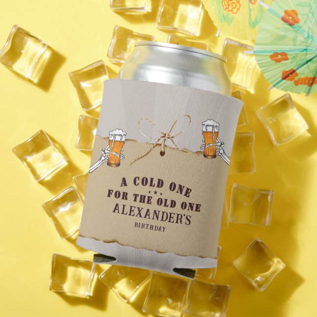 Porta-lata Esqueleto Um Frio Para A Velha Bebida Aniversário (Verão in situ)