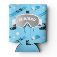 Esquiador Tema de Esqui Personalizado Azul Apres S