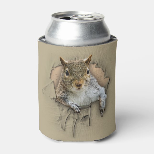 Porta-lata Esquilo de Camisa Estampado (Can Front)