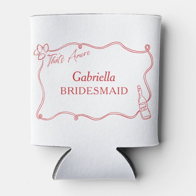 Porta-lata Essa é uma Bridesmaid Personalizada Italiana (Frente)