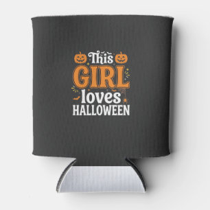 Porta-lata Esta Garota Ama Tipografia de Halloween SVG Design