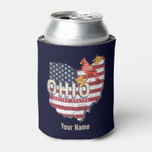 Estado de Ohio Estados Unidos - Retro Map Vintage 