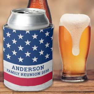 Porta-lata Estados Unidos da América Bandeira Estrelas Strips
