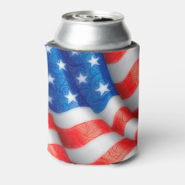 Porta-lata Estados Unidos da América Wavy Flag Zen Doodle Art