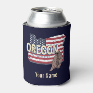 Porta-lata Estados Unidos do Oregon Mapa Retroativo dos EUA S