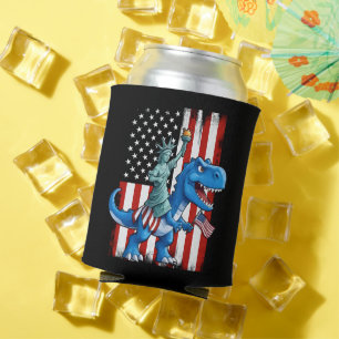 Porta-lata Estátua Dinossaura Liberdade 4 De Julho Bandeira A
