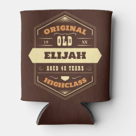 Porta-lata estilo de etiqueta antigo