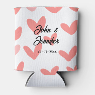 Porta-lata estilo de texto minimalista simples branco casamen
