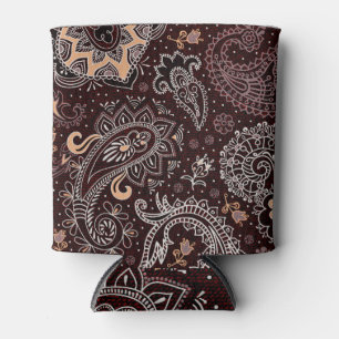 Porta-lata Estilo Paisley: padrão colorido e uniforme de vint