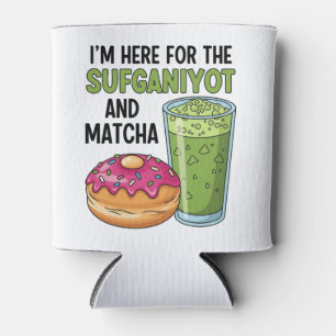 Porta-lata Estou aqui por Sufganiyot e Matcha Hanukkah judeu