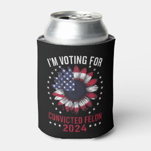Porta-lata Estou votando no réu condenado pró Trump 2024