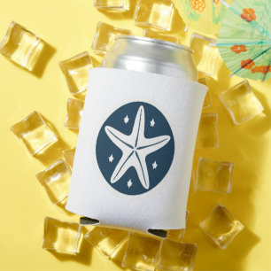 Porta-lata Estrela-do-mar com Estrelas Brancas
