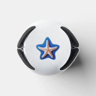 Porta-lata Estrela-do-mar laranja em silhueta de estrela azul