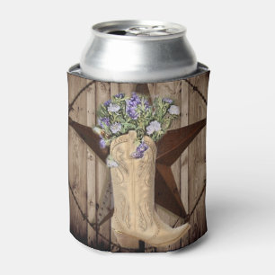 Porta-lata estrelado de flor silvestre, castanho-do-mato-rús