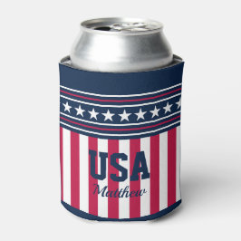 Porta-lata Estrelas e Stripes Chamadas Americanas Estiletadas