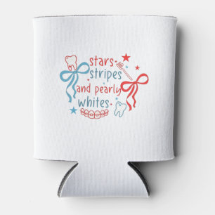 Porta-lata Estrelas e Stripes e Brancos 4 De Julho