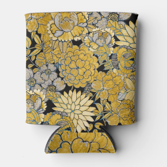 Porta-lata Etnia Floral: Textura de Paisley Criativa. (Frente)