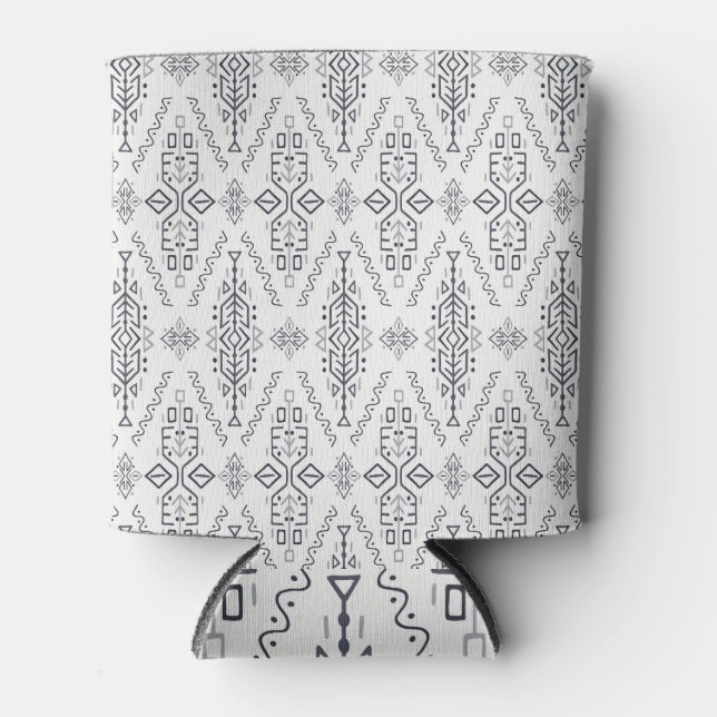 Porta-lata Étnica Boho: Trendy-Drawn Manuscrito. (Frente)