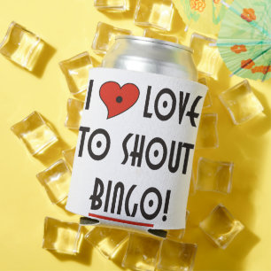 Porta-lata Eu adoro gritar bingo