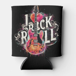 Porta-lata Eu Adoro Rock N Roll Pintura Elétrica De Violão