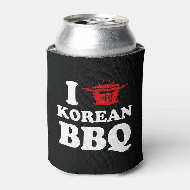 Porta-lata Eu Amo CHURRASCO Coreano (고 기 구 이) (Can Front)