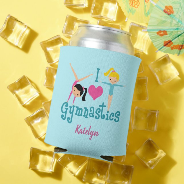 Porta-lata Eu Amo Gymnastics Belas Crianças Personalizadas Mo (Verão in situ)