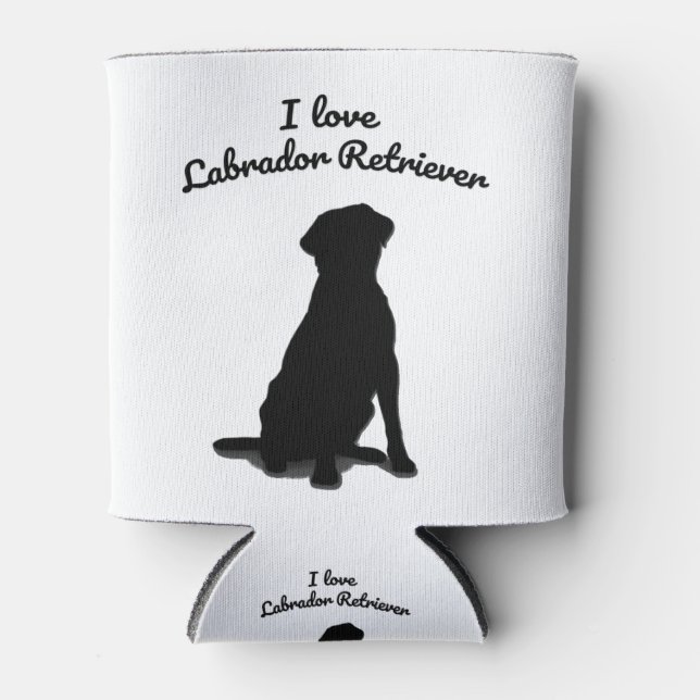 Porta-lata Eu Amo Labrador Retriever (Frente)