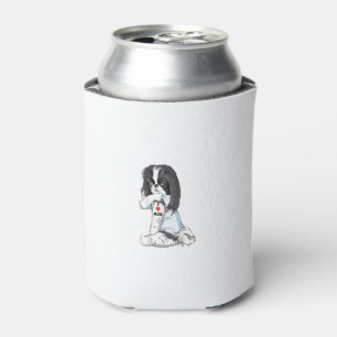 Porta-lata Eu Amo Mamãe Tatuagem Japonês Chin Mãe Cachorro So