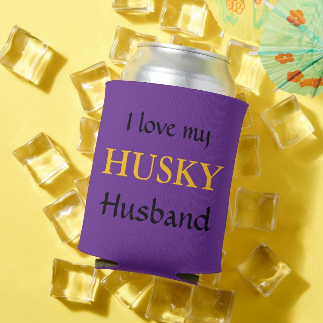 Porta-lata Eu amo meu marido Husky  (Verão in situ)