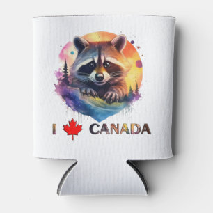 Porta-lata Eu amo o Canadá