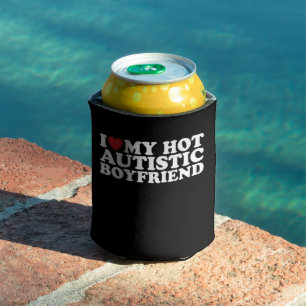 Porta-lata Eu Amo O Meu Coração Autista Namorado BF Autismo