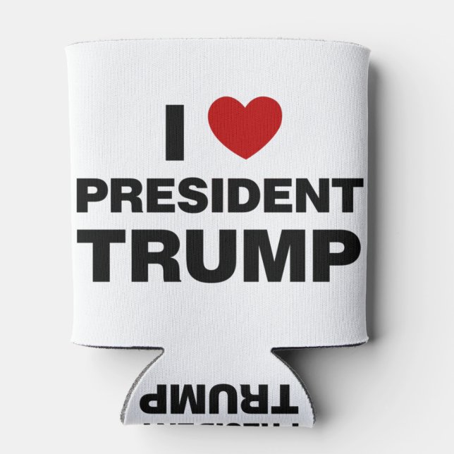 Porta-lata Eu Amo o Presidente Trump Heart (Traseira)