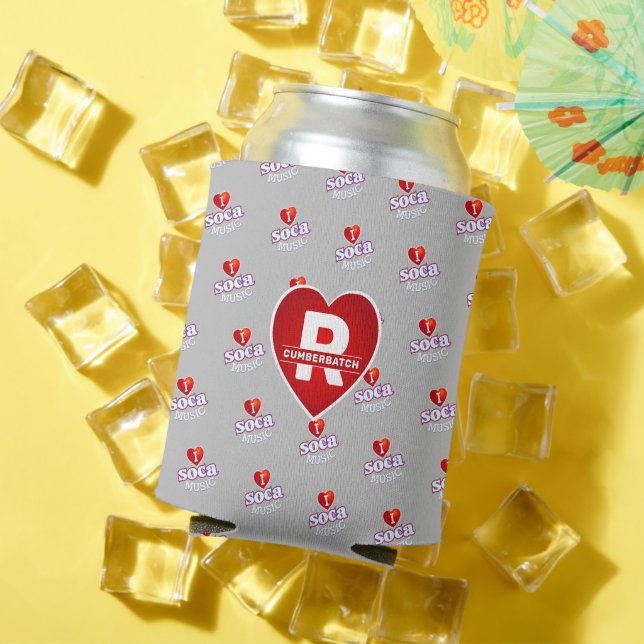 Porta-lata EU AMO SOCA em CINZA (Verão in situ)