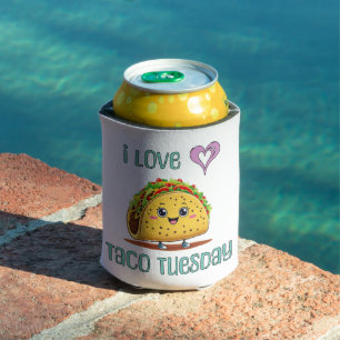 Porta-lata Eu Amo Terça-Feira de Taco