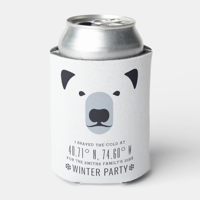 Porta-lata Eu Bravei O Frio Para Festa! | Favor Funny Winter  (Can Front)
