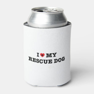Porta-lata Eu coração meu cão do salvamento posso