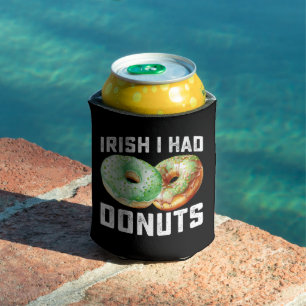 Porta-lata Eu Era Amantes de Donuts Irlandeses Dia de São Pat