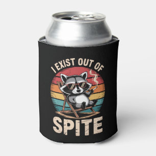 Porta-lata Eu Existir Por Birra Funny Raccoon Vintage