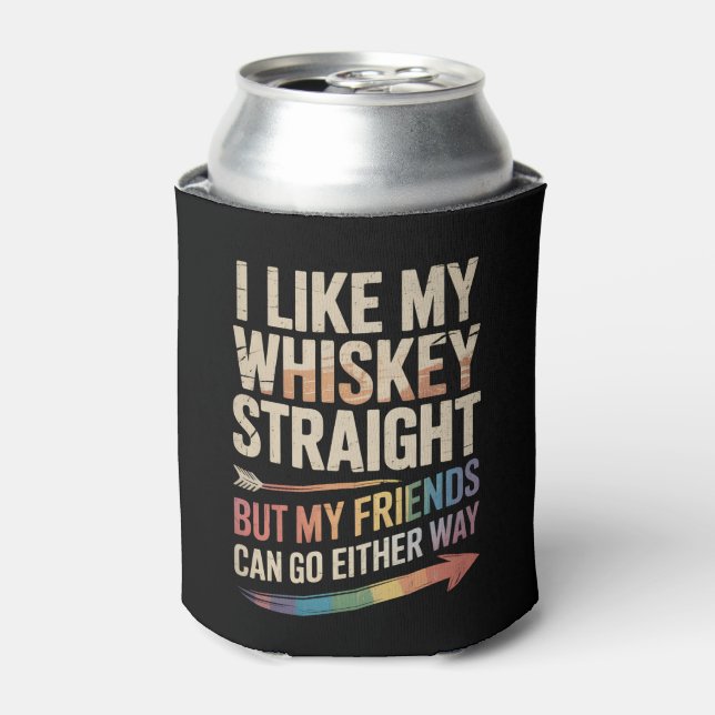 Porta-lata Eu Gosto Do Meu Hetero Whiskey Mas Os Meus Amigos  (Can Front)