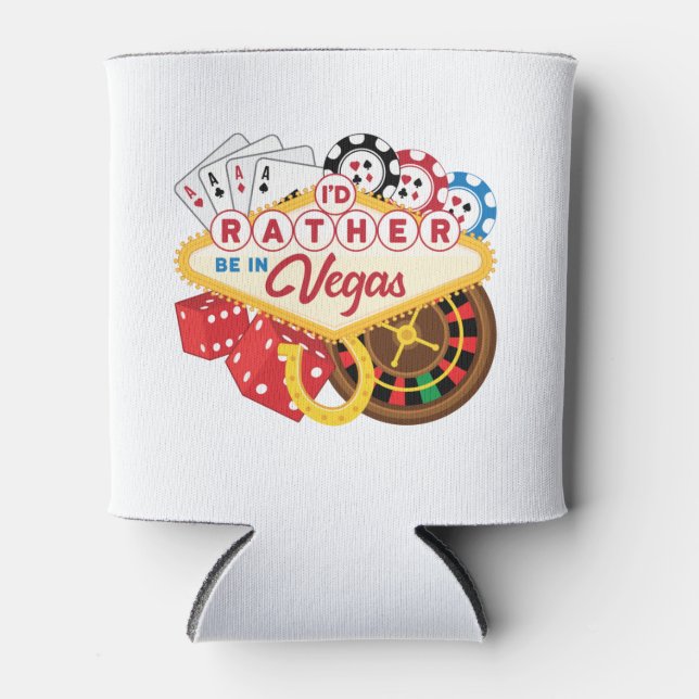 Porta-lata Eu Preferencialmente estar em Vegas Casino Gambler (Frente)