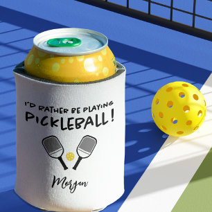 Porta-lata Eu Preferencialmente Jogando Pickleball, Nome Pers