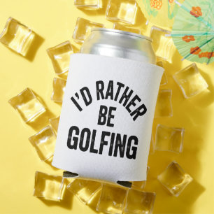 Porta-lata Eu Preferiria Estar Jogando Golfe Presente Diverti