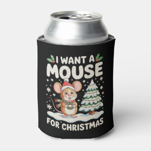 Porta-lata Eu Quero Um Rato Para O Natal Chapéu Do Papai Noel