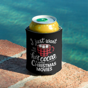 Porta-lata Eu só quero beber chocolate quente e assistir Nata
