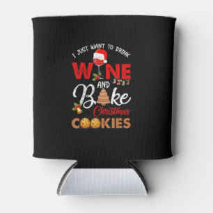 Porta-lata Eu só quero beber vinho assares de Natal