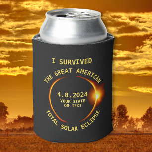 Porta-lata Eu sobrevivi ao eclipse solar total 8.21.2017 EUA